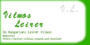 vilmos leirer business card